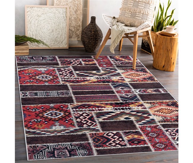 Alfombra lavable ANDRE 2305 Oriental patchwork 120x170 Multicolor