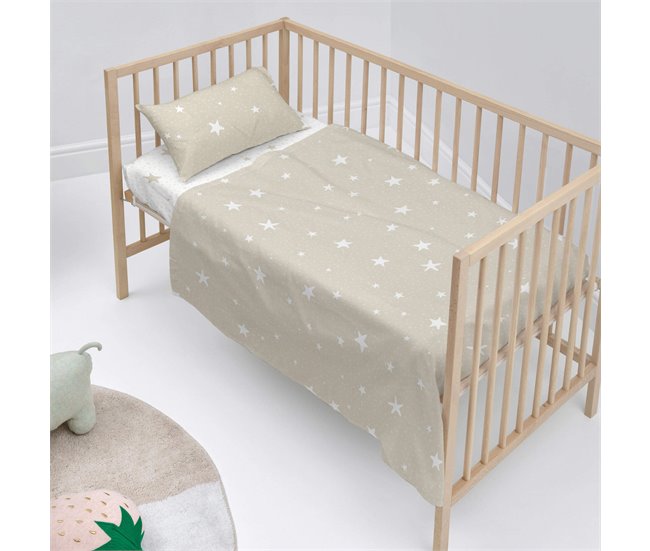 Little star beige Juego de sábana cuna Beige