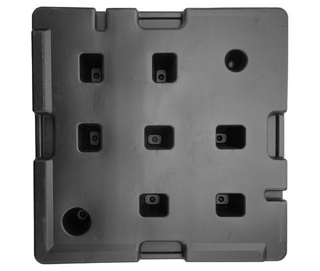 Baldosas cuadradas, paquete de 4 Negro