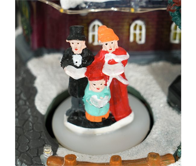 Pueblo Navideño Resina HOMCOM, hogar - decoración Multicolor