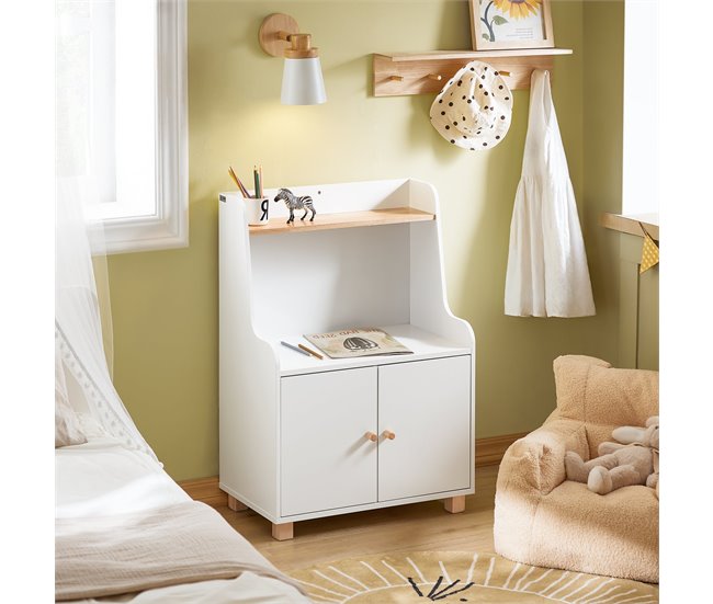 Librería Infantil Organizador de Juguetes SoBuy KMB84-W Blanco