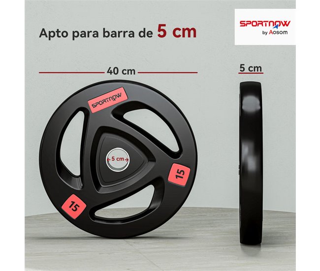 Discos de Pesas Metal, Caucho SPORTNOW, deportes y ocio - pesas Negro
