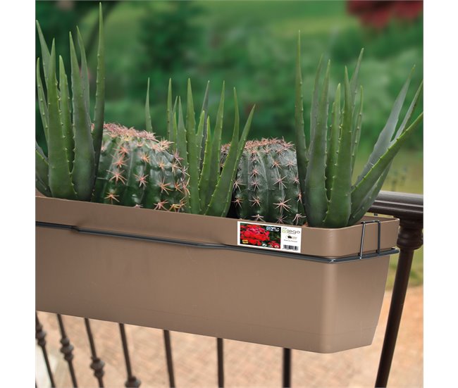 Jardinera 40 cm con soporte Terracota