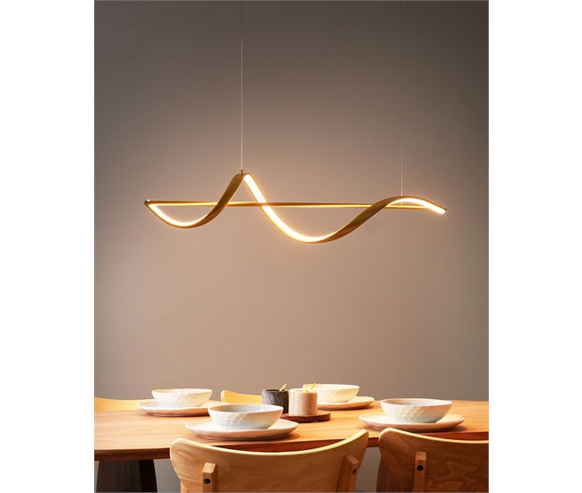 Beliani Lámpara colgante KHUTTI Dorado