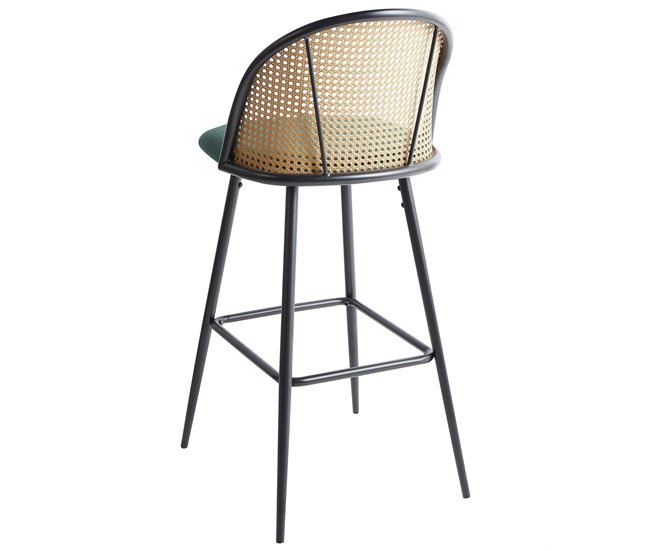 Beliani Silla de bar CORNELL Negro/ Verde