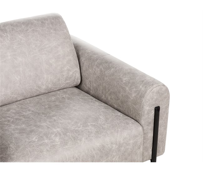 Beliani Sofá de 3 plazas Poliéster ASKIM Beige