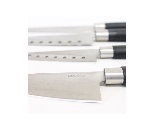 Cuchillos Santoku Cecotec Negro