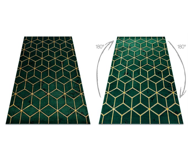 Alfombra EMERALD exclusivo 1014 glamour 160x220 Verde
