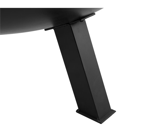 Beliani Fogón de madera SEMPU Negro