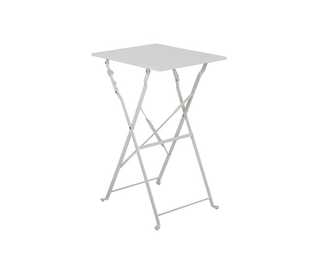 Conjunto de Terraza Plegable Metálico de 2 Sillas y Mesa Bistreau Blanco