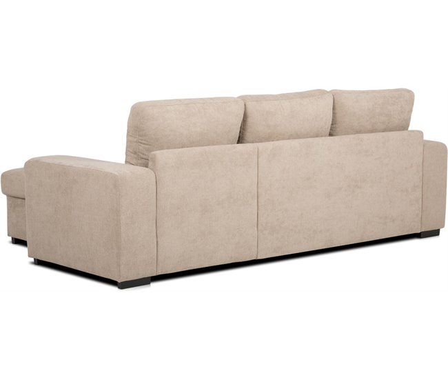 Chaise longue reversible de tela con cama HARRY Camel