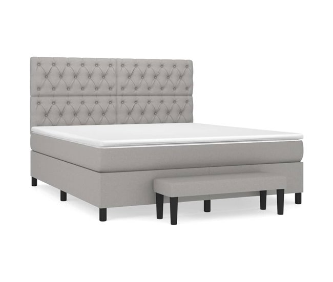 Cama box spring 160x200 Gris