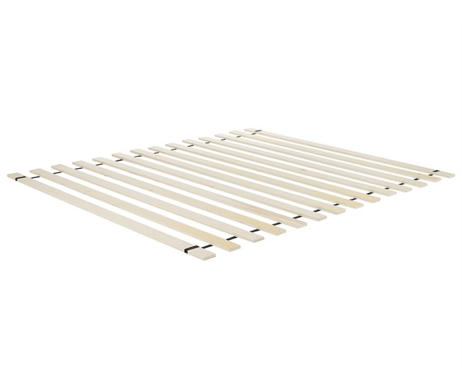 Beliani Cama con somier Poliéster ROISEL 201x226 Crema
