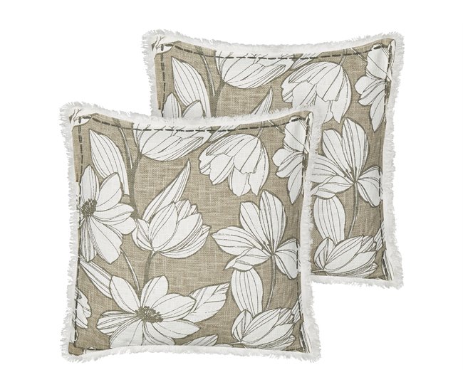 Beliani Cojín decorativo CYANOTIS 45x45 Azul