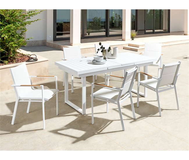 Beliani Conjunto de comedor VALCANETTO/ BUSSETO Blanco