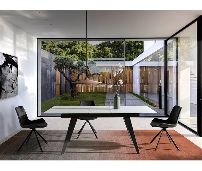 ANGEL CERDA Silla giratoria tela gris oscuro Gris