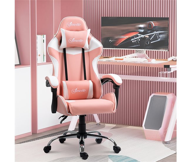 Silla Gaming PVC, Espuma, PP, Metal Vinsetto Negro