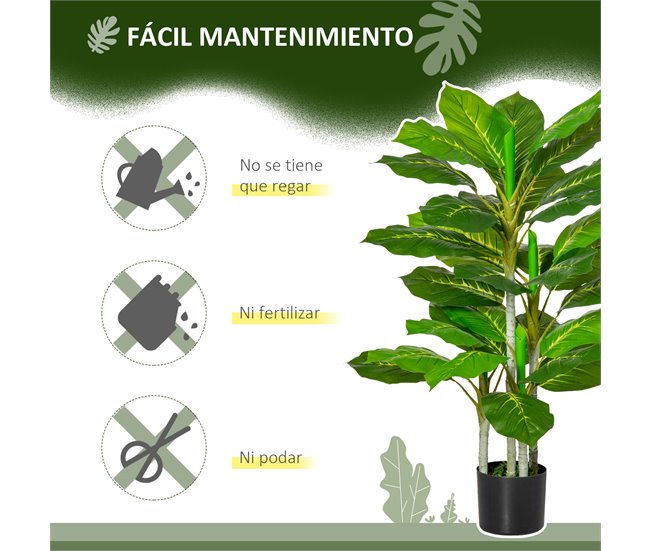 Árbol Perenne Artificial PE, PEVA HOMCOM, hogar - decoración Verde