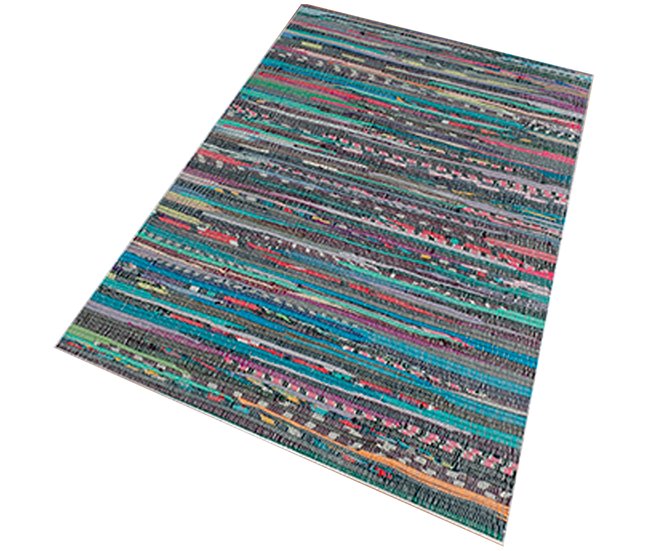 Alfombra De 160 X 230Cm 230x160 Azul