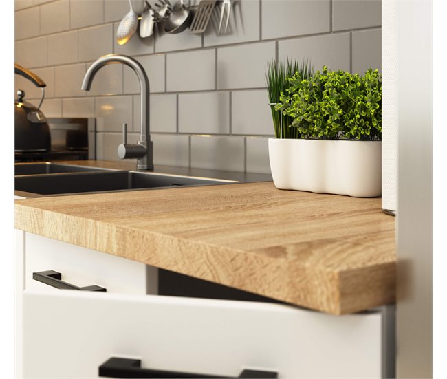 Armario de Cocina Independiente OLIWIA AKORD con 2 estantes 80 Blanco