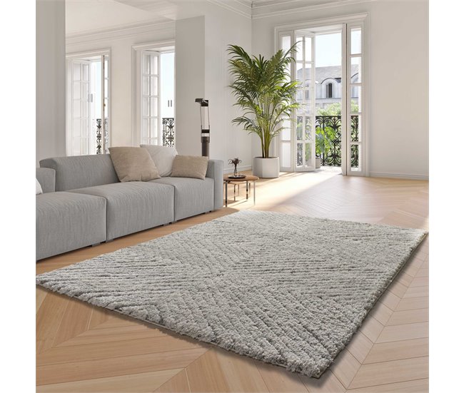 Alfombra de estilo escandinavo ATESA - ATTICGO 120x170 Blanco