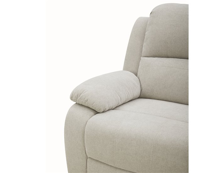 Sofá 3 plazas 2 asientos relax eléctrico RYAN Gris Claro