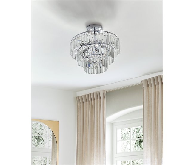 Beliani Lámpara colgante AMENEIRO Transparente