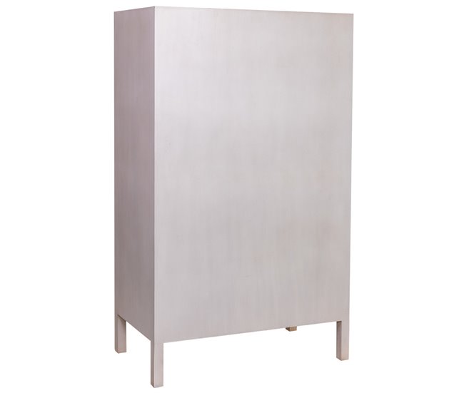 Armario de madera de 4 cajones y 2 puertas Blanco