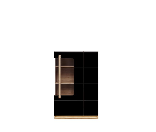 Vitrina de 2 puertas MONTREAL Negro/ Madera