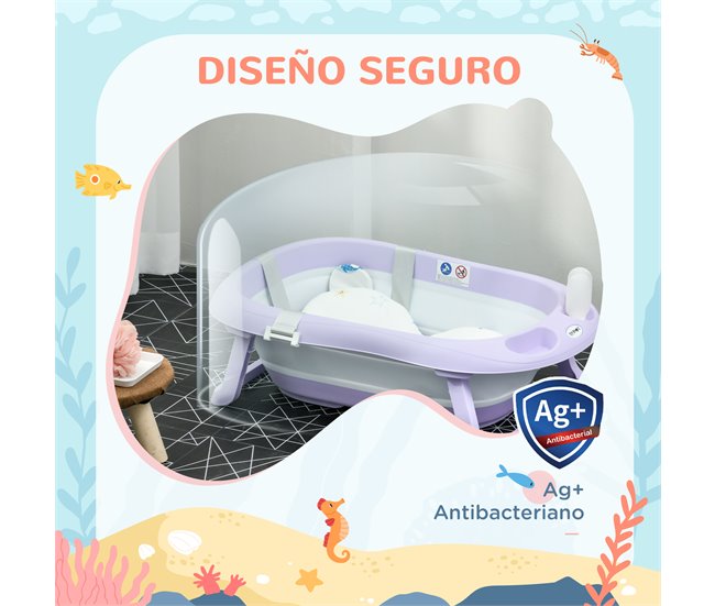 Bañera para Bebé PP, TPE ZONEKIZ Morado