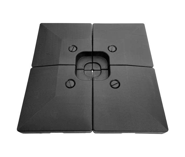 Baldosas cuadradas, paquete de 4 Negro