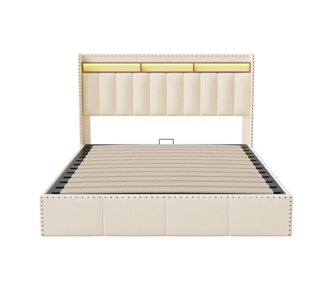Estructura de cama 142x210 Beige