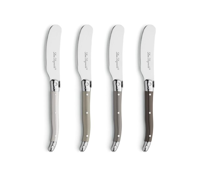 Pack 4 cuchillos mantequeros Tradition Lou Laguiole acero inox Multicolor