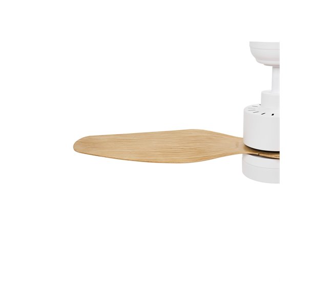 Beliani Lámpara de techo con ventilador ANDERSON Blanco/ Madera