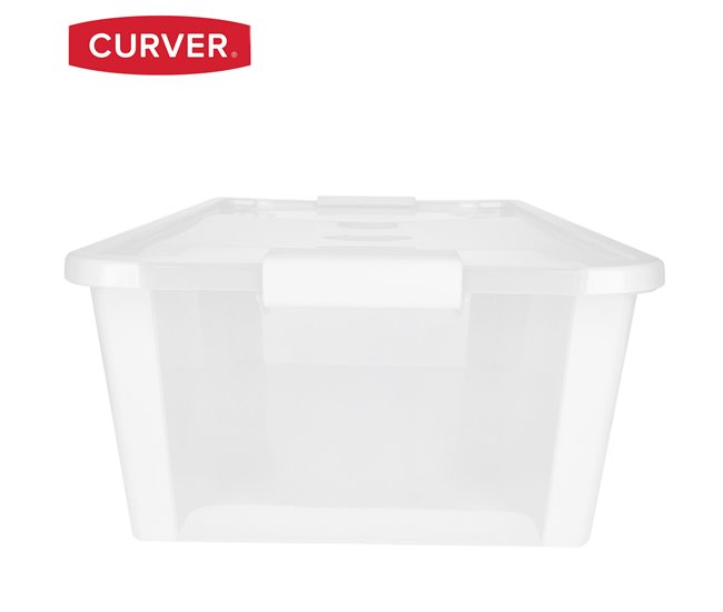 Curver Caja de almacenaje con tapa Bi-Box 26L Blanco