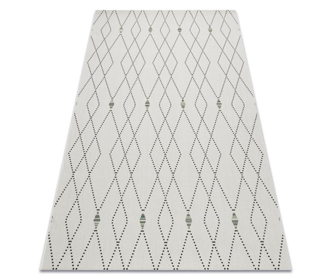 Alfombra de cuerda sisal COLOR Rombos 200x290 Gris