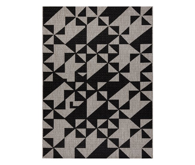 Alfombra de cuerda sisal FLOORLUX 20489 Triángulo 240x330 Gris