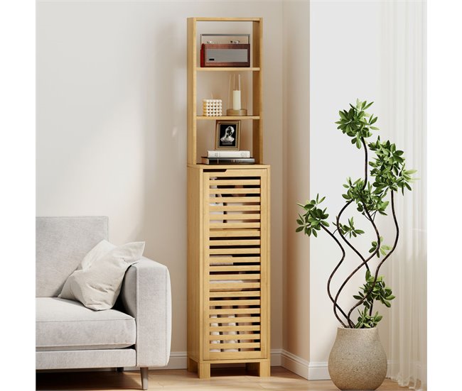 Columna de Baño Bambú HOMCOM, hogar - baño Marron