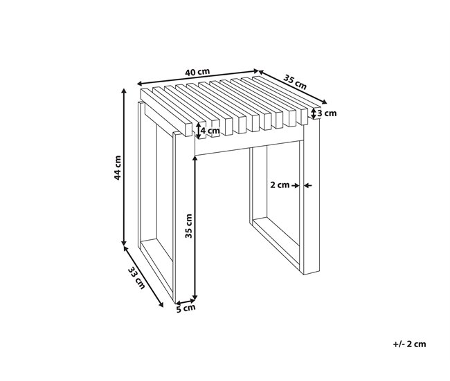 Beliani Mesa de jardín BELLANO Madera Clara