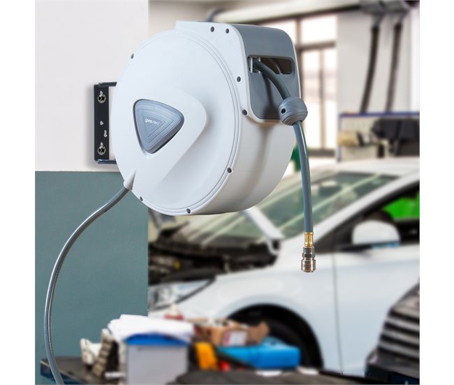 Enrollador de mangueras de aire comprimido Nassau PVC Gris