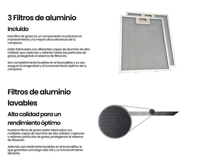 INFINITON Campana de Pared CMPT-TSH9B63N, 400 m3/h, T-Invertida Negro