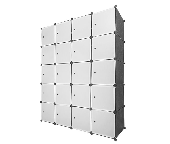 Armario Vestidor Cube Personalizable Boxed Premium 20 Cubos/Puertas Negro