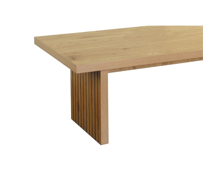 Mesa de centro fija color roble SISSI Madera