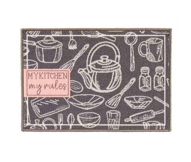 Alfombra multiusos my kitchen colección KINVARA Gris