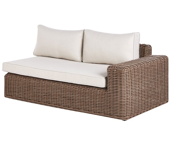 Beliani Conjunto longue PALERMO Marron Claro