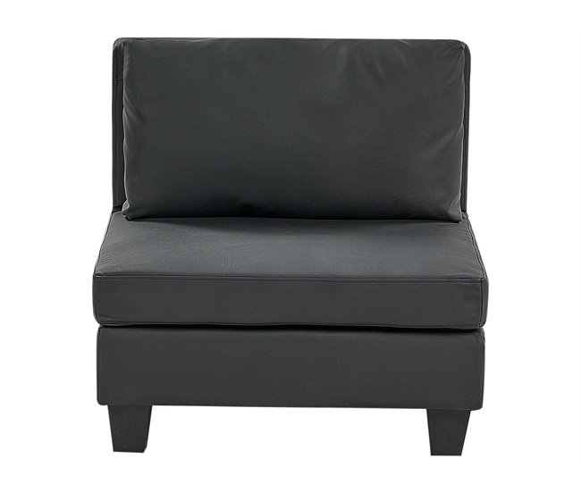 Beliani Sofá modular Piel sintética UNSTAD Negro