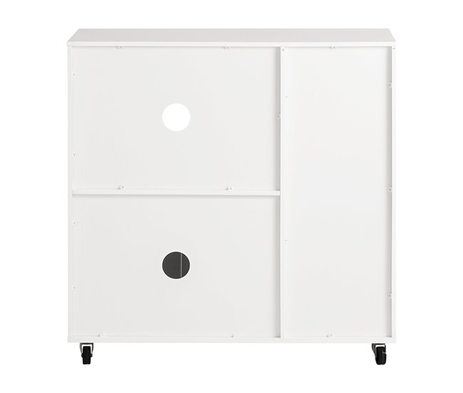 Aparador de Cocina para Microondas con Ruedas SoBuy FSB78-W 40 Blanco