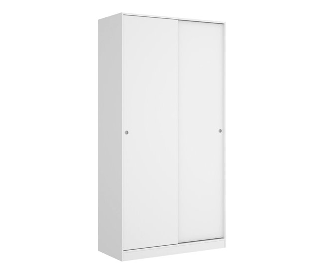 Armario 2 puertas efecto madera 100 Blanco