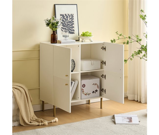 Aparador con 4 puertas Blanco