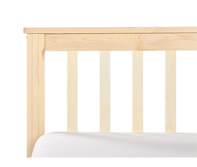 Beliani Cama con cajones Madera de pino OLENDON 150x206 Madera Clara